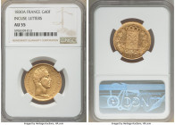 Charles X gold 40 Francs 1830-A AU55 NGC, Paris mint, KM721.1. Variety with incuse edge lettering. AGW 0.3734 oz. 

HID09801242017

© 2020 Heritag...