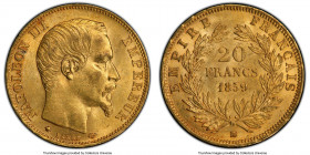 Napoleon III gold 20 Francs 1859-BB MS62 PCGS, Strasbourg mint, KM781.2, Gad-1061. AGW 0.1867 oz. 

HID09801242017

© 2020 Heritage Auctions | All...