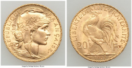 Republic gold 20 Francs 1907 UNC, Paris mint, KM857. 21.1mm. 6.43gm. AGW 0.1867 oz. 

HID09801242017

© 2020 Heritage Auctions | All Rights Reserv...