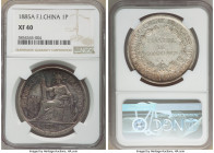 French Colony Piastre 1885-A XF40 NGC, Paris mint, KM5. First year of type. Lavender and cobalt toning. 

HID09801242017

© 2020 Heritage Auctions...