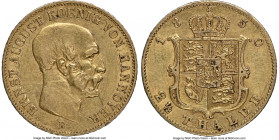 Hannover. Ernst August gold 2-1/2 Taler 1850-B AU Details (Scratches) NGC, Hannover mint, KM215, Fr-1178. 

HID09801242017

© 2020 Heritage Auctio...