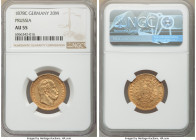 Prussia. Wilhelm I gold 20 Mark 1878-C AU55 NGC, Frankfurt mint, KM505. AGW 0.2305 oz. 

HID09801242017

© 2020 Heritage Auctions | All Rights Res...