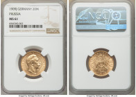 Prussia. Wilhelm II gold 20 Mark 1909-J MS61 NGC, Hamburg mint, KM521. AGW 0.2305 oz. 

HID09801242017

© 2020 Heritage Auctions | All Rights Rese...