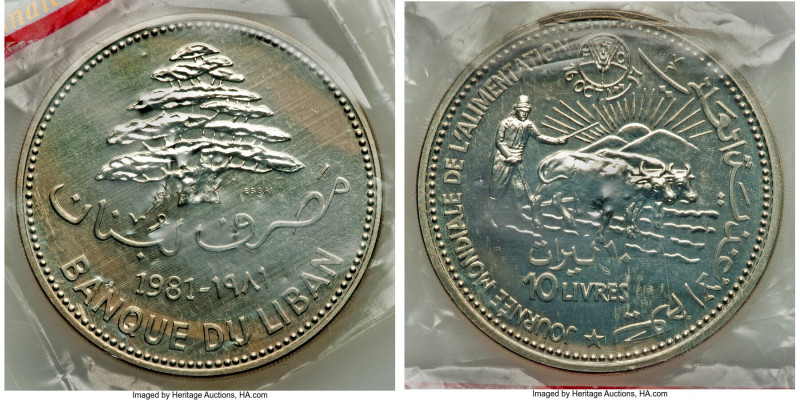 Republic copper-nickel Essai 10 Livres 1981 UNC, Paris mint, KM-E16. In mint iss...