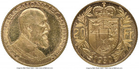 Franz I gold 20 Franken 1930 MS66 NGC, KM-Y12. Mintage: 2,500. One year type. Cloudy toning over Semi-Prooflike fields. 

HID09801242017

© 2020 H...