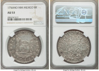 Ferdinand VI 8 Reales 1756 Mo-MM AU53 NGC, Mexico City mint, KM104.2. Dove-gray and argent toning with residual luster. 

HID09801242017

© 2020 H...