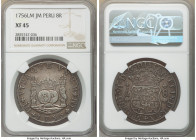 Ferdinand VI 8 Reales 1756 LM-JM XF45 NGC, Lima mint, KM55.1. Slate gray and peach toning. 

HID09801242017

© 2020 Heritage Auctions | All Rights...