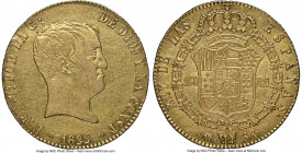Ferdinand VII gold "De Vellon" 160 Reales 1822 M-SR AU53 NGC, Madrid mint, KM565, Fr-320. 

HID09801242017

© 2020 Heritage Auctions | All Rights ...