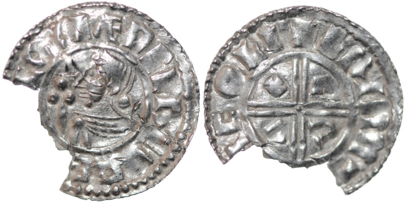 England. Aethelred II 978-1016. AR Penny (19mm, 0.81g). Crux type (BMC iiia, Hil...