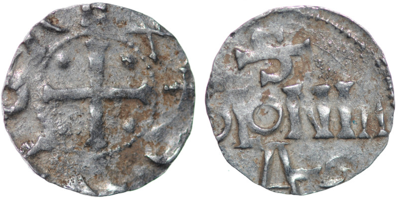 Germany. Cologne. Otto III 983-1002. AR Denar (16mm, 1.13g). Cologne mint. +OTTO...