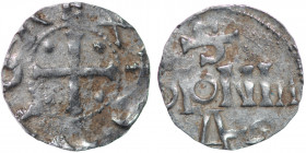 Germany. Cologne. Otto III 983-1002. AR Denar (16mm, 1.13g). Cologne mint. +OTTO REX, cross with pellets in each angle / S / [CO]LONIA / A G, Cologne ...