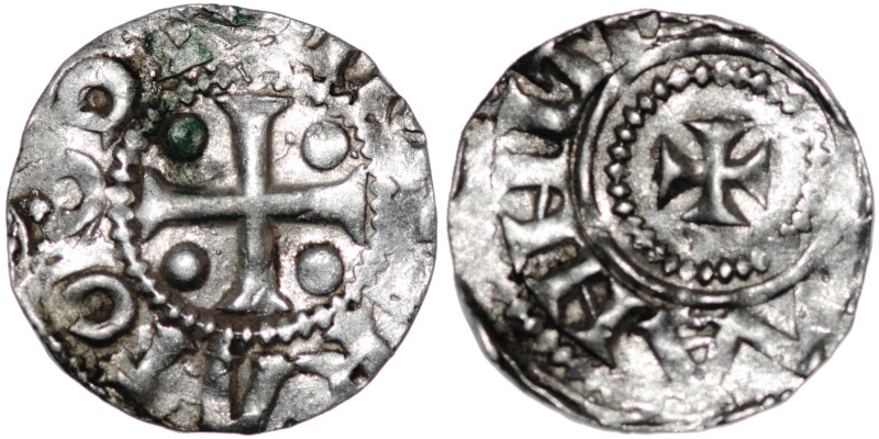 Germany. Saxony. Otto III 983-1002. AR Denar (17mm, 1.45g). Dortmund mint. ODD[O...