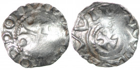 Germany. Saxony. Otto III 983-1002. AR Denar (16mm, 1.33g). Dortmund mint. ODDOIMPERA[TOR], cross with pellet in each quarter / Cross with pellets at ...