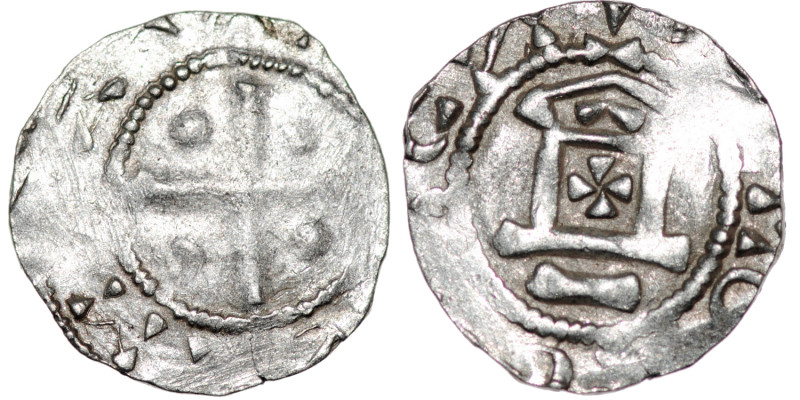 Germany. Mainz. Otto III 983-1002. AR Denar (17mm, 1.38g). Mainz mint. Cross wit...