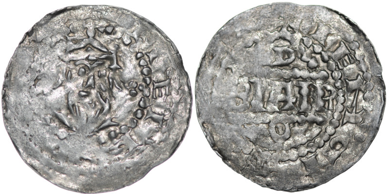 Germany. Mainz. Siegfried 1060-1084. AR Denar (20mm, 0.94g). HEIN[RICHVS], beard...