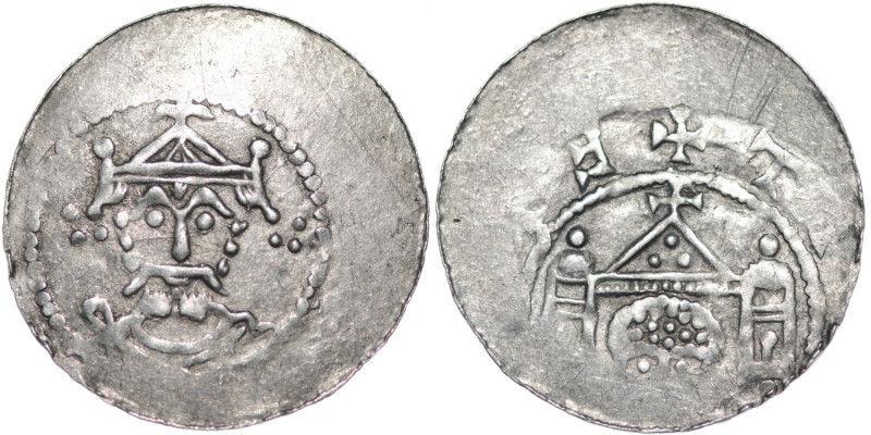 Germany. Erfurt. Heinrich III 1039-1056. AR Denar (20mm, 1.16g). Erfurt mint. Cr...