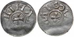 Germany. Meissen. Eckard I 985-1002. AR Denar (18mm, 1.40g). Meissen mint. [EK]KIHART, cross / MISS[NI], cross. Dbg. 886; Kluge 313; Schwinkowski 1. V...