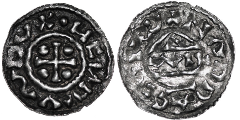 Germany. Duchy of Bavaria. Heinrich III 983-985. AR obol (19mm, 0.75g). Nabburg ...