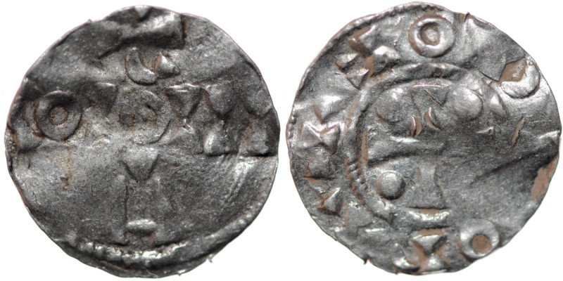 The Netherlands. Nijmegen-Tiel. Ca 995-1000. AR Denar (19mm, 1.27g). Unknown min...