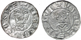 The Netherlands. Groningen. Wilhelm 1054-1076. AR Denar (18mm, 0.60g). HENRICVSRE+, crowned bust facing / +VVIIHEINIVS, head right. Ilisch 18.9; Dbg 5...