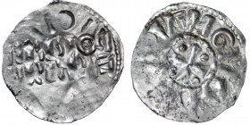 The Netherlands. Friesland. Wichmann III 994-1016. AR Denar (20mm, 0.74g). Uncertain mint in Friesland. EISBISIIS, DOISIIS in two lines / VVIGMAN[•COM...