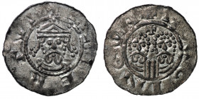 The Netherlands. Friesland. Ekbert II 1068-1077. AR Denar (19mm, 0.77g). Dokkum mint. +ECBERTVS, crowned bearded bust facing / +DOGGINGVN, two adjacen...