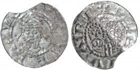The Netherlands. Friesland. Ekbert II 1068-1077. AR Denar (18mm, 0.43g). Leeuwarden mint. [+]ECBERTVS, crowned bearded bust facing / +L[INV]VΛRT, two ...