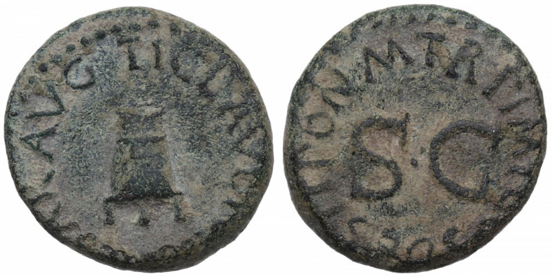 42 d.C. Claudio I (41-54). Roma. (Spink-1865). (Ric-84). Ae. 3,29 g.  Cuadrante....