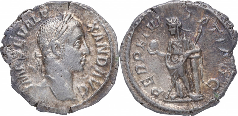222. Alejandro Severo. Roma. Denario. RIC IV Severus Alexander 208. Ag. 2,57 g. ...