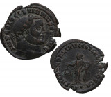 284-286 d.C. Diocleciano. Ticino. Follis. Ae. 7,17 g. MBC+. Est.45.