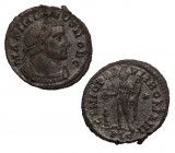 286​–305 a d.C. Galerio . Lyon. Follis. Ae. 8,12 g. MBC+ / EBC-. Est.50.