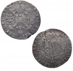 1598-1621. Alberto e Isabel (1598-1621). Amberes. Patagon. A&C 12. Ag. 27,83 g. MBC. Est.140.