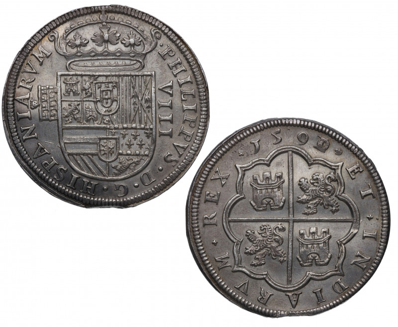 1591/0. Felipe II (1556-1598). Segovia (Ingenio). 8 reales. A&C 606. Ag. 27,30 g...
