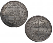 1591/0. Felipe II (1556-1598). Segovia (Ingenio). 8 reales. A&C 606. Ag. 27,30 g. Muy bella. Brillo original. RARA y más así. SC-. Est.4000.