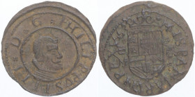 1663. Felipe IV (1621-1665). Valladolid. 16 maravedís. M. A&C 1245. Ve. 3,24 g. Atractiva. MBC. Est.40.