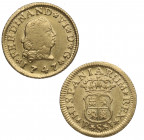 1747. Fernando VI (1746-1759). Sevilla. 1/2 escudo. PJ. A&C 569. Au. 1,77 g. Muy bella. Brillo original. EBC+. Est.300.