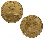 1751. Fernando VI (1746-1759). Santiago. 8 escudos. J. A&C 824. Au. 27,03 g. Muy bella. Brillo original. Acuñación floja en zona del reverso. SC-. Est...