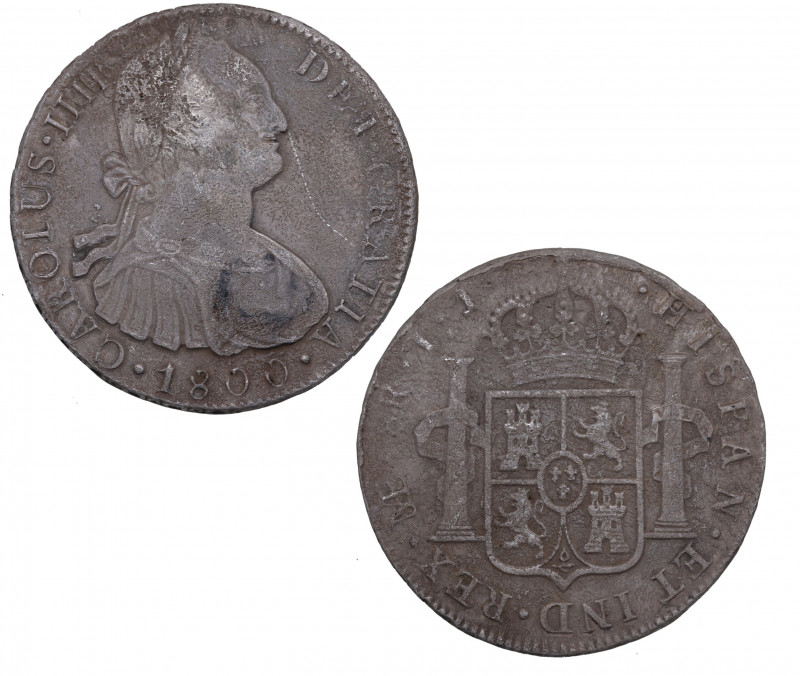 1800. Carlos IV (1788-1808). Lima. 8 Reales. IJ. A&C 918. Ag. 25,26 g. MBC. Est....