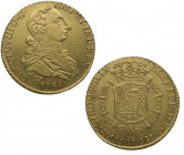 1768. Carlos III (1759-1788). Lima. 8 escudos. JM. A&C 19,21. Au. 26,97 g. Bella. Brillo original. Marquitas de acuñación. EBC+. Est.4000.