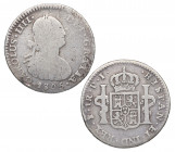 1805. Carlos IV (1788-1808). Potosí. 1 Real. PJ. A & C 480. Ag. 3,10 g. BC a BC+. Est.30.