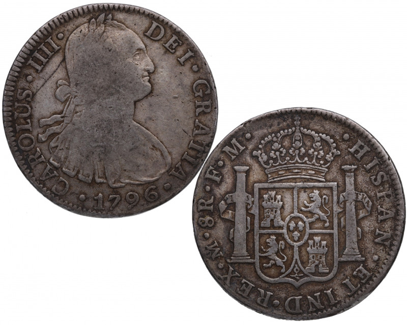 1796. Carlos IV (1788-1808). México. 8 reales. FM. A & C 959. Ag. 26,61 g. MBC /...