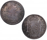 1796. Carlos IV (1788-1808). México. 8 reales. FM. A & C 959. Ag. 26,72 g. CHOPMARKS. Muy interesante. (EBC-). Est.250.