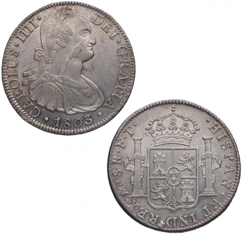 1803. Carlos IV (1788-1808). México. 8 reales. FT. A&C 977. Ag. 27,00 g. Muy bel...