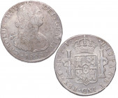 1808. Carlos IV (1788-1808). Potosí. 8 Reales. PJ. A&C 1014. Ag. 27,05 g. EBC-. Est.130.