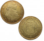 1791. Carlos IV (1788-1808). Lima. 8 Escudos. IJ. A&C 1590. Au. 27,00 g. Busto de Carlos III. EBC-. Est.1700.