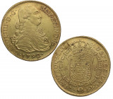 1792. Carlos IV (1788-1808). Lima. 8 Escudos. IJ. A&C 1792. Au. 26,96 g. Bella. Brillo original. EBC. Est.2000.