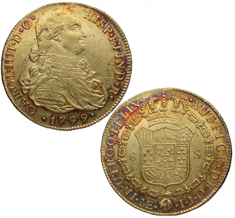 1799. Carlos IV (1788-1808). Lima. 8 Escudos. IJ. A&C 1600. Au. 27,01 g. EBC-. E...