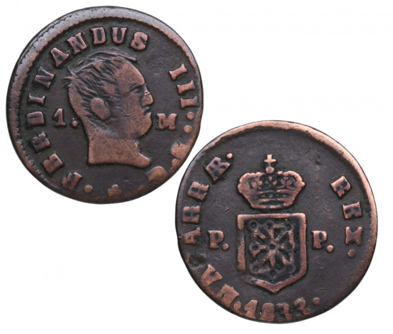 1833. Fernando VII (1808-1833). Pamplona. 1 Maravedi . A & C 42 . Cu. 2,13 g. Mu...