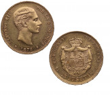 1876*76. Alfonso XII (1874-1885). Madrid. 25 pesetas. DEM. A&C 67. Au. 8,09 g. Bella. Brillo original. SC-. Est.400.