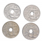 1963 y 3 de 1949. Franco (1939-1975). 4 monedas de 50 Céntimos. EBC-. Est.20.
